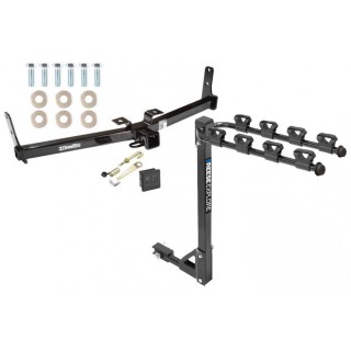 Trailer Tow Hitch w 4 Bike Rack For 07 09 Suzuki XL 7 tilt away adult or child arms fold down carrier w Lock and Cover TrailerJacks